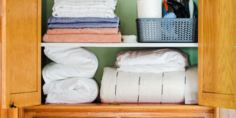 Marie kondo linen closet towels clearance